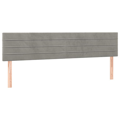 Testiere 2 pz Grigio Chiaro 100x5x78/88 cm in Velluto - homemem39