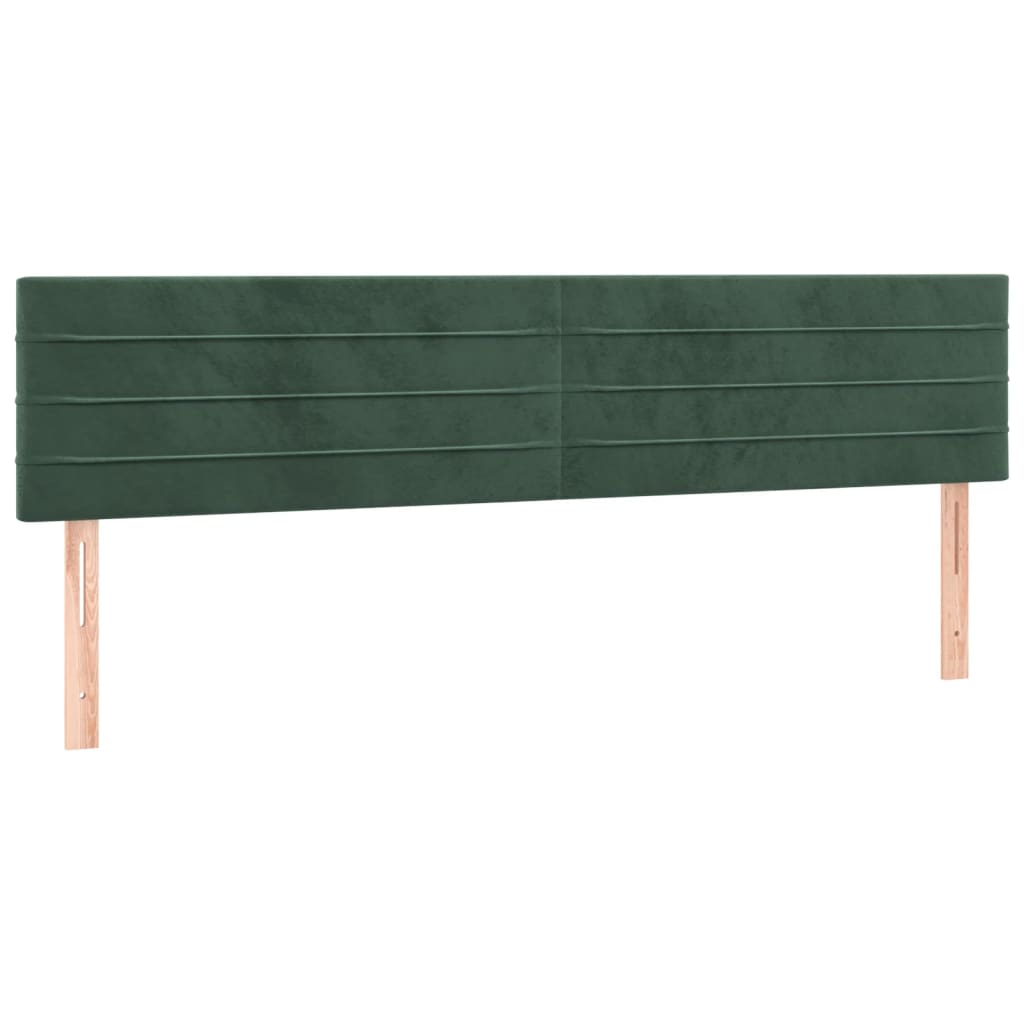 Testiere 2 pz Verde Scuro 100x5x78/88 cm in Velluto - homemem39