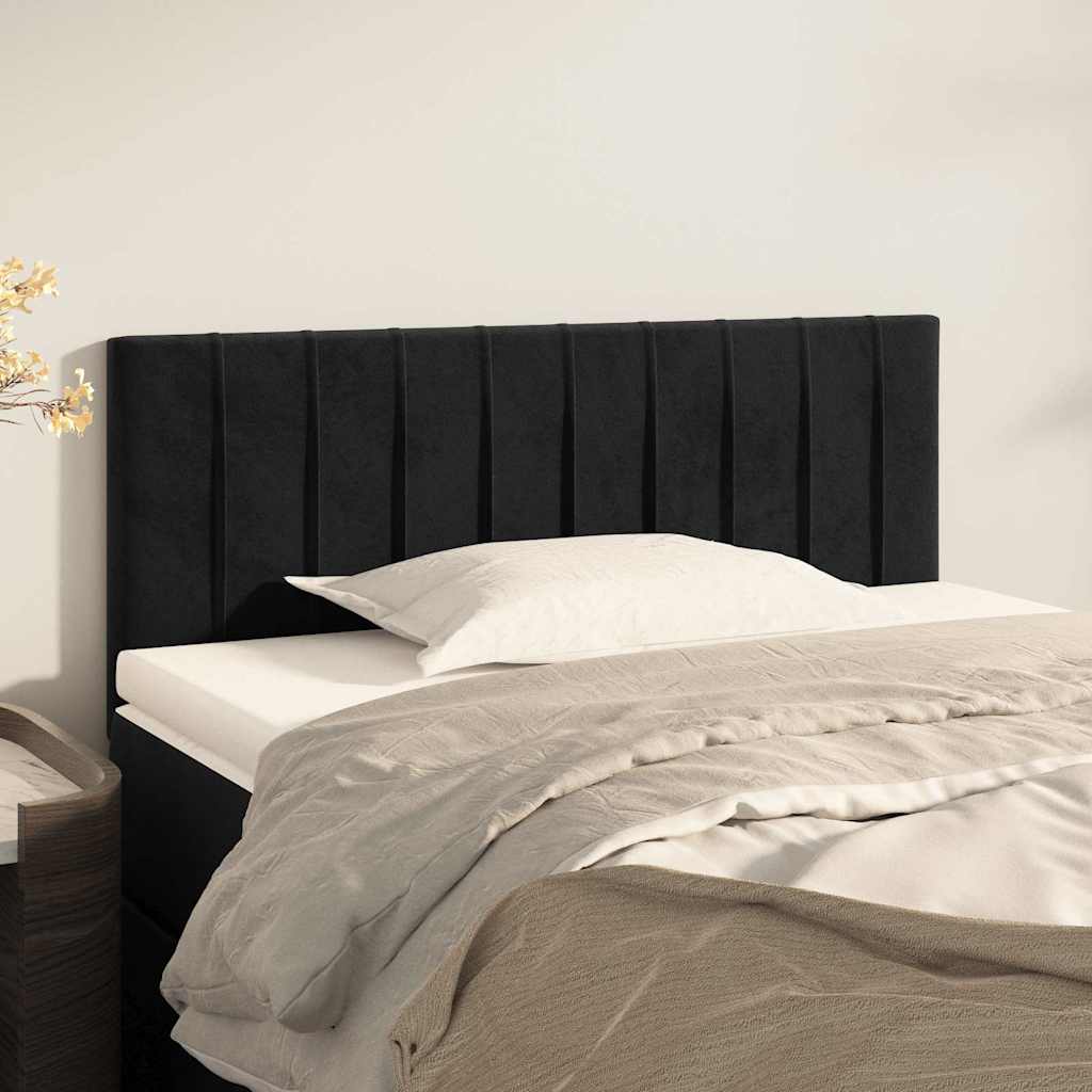Testiera Nera 90x5x78/88 cm in Velluto | homemem39