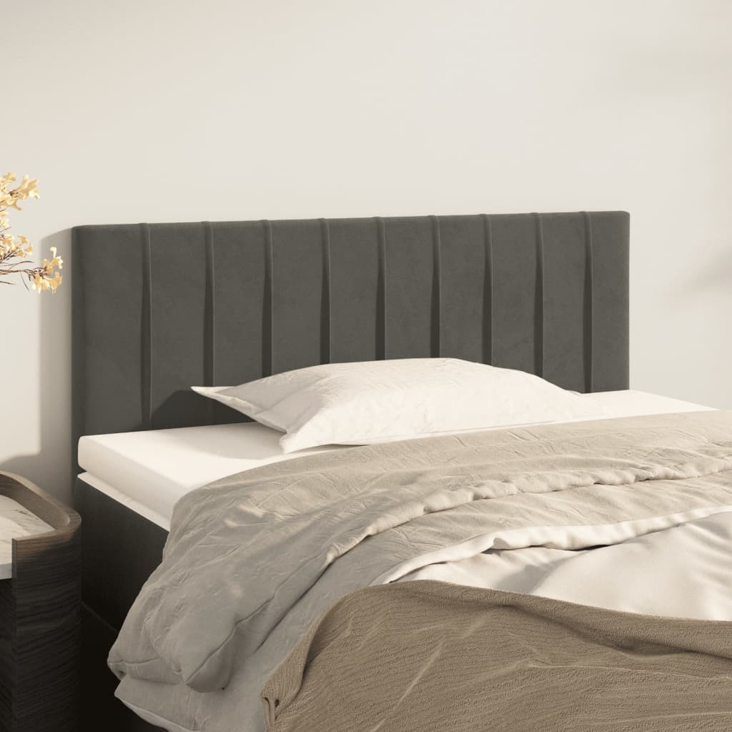 Testiera Grigio Scuro 100x5x78/88 cm in Velluto | homemem39