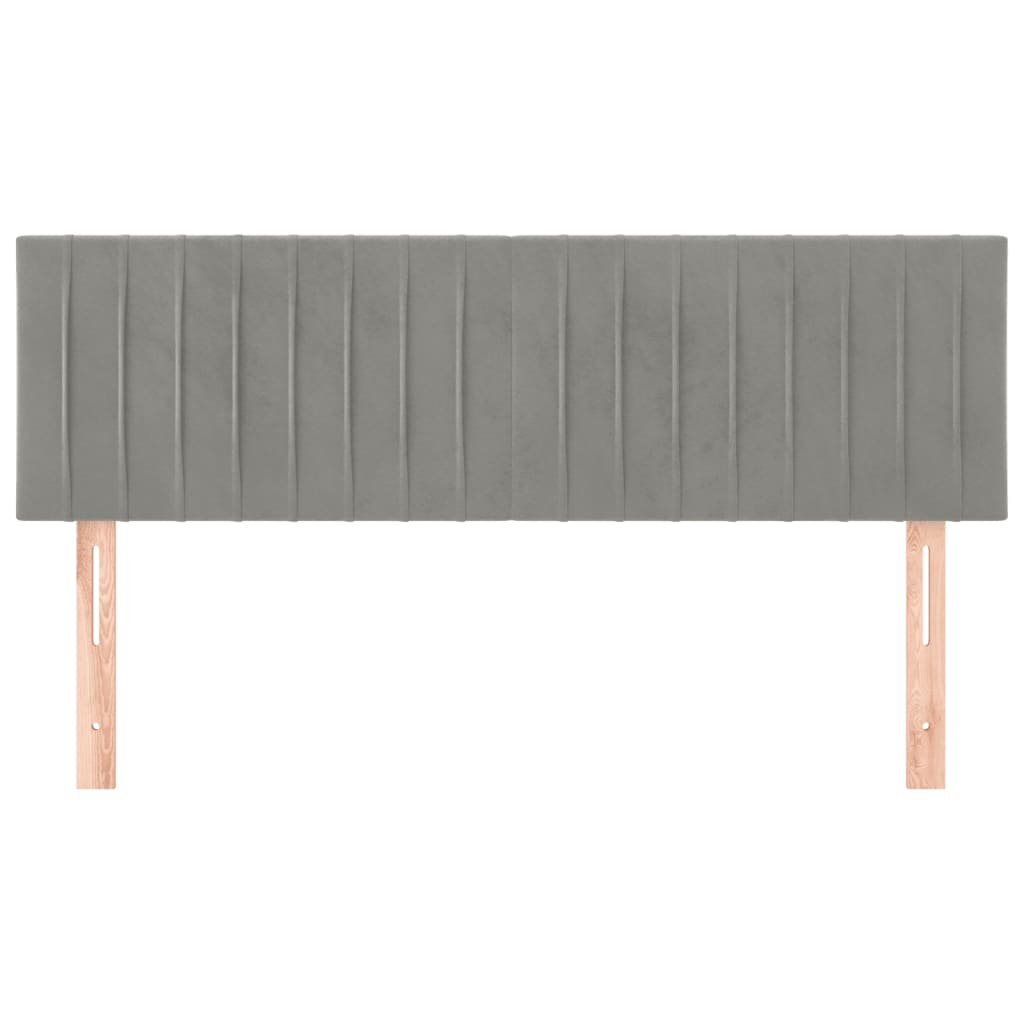 Testiere 2 pz Grigio Chiaro 72x5x78/88 cm in Velluto - homemem39