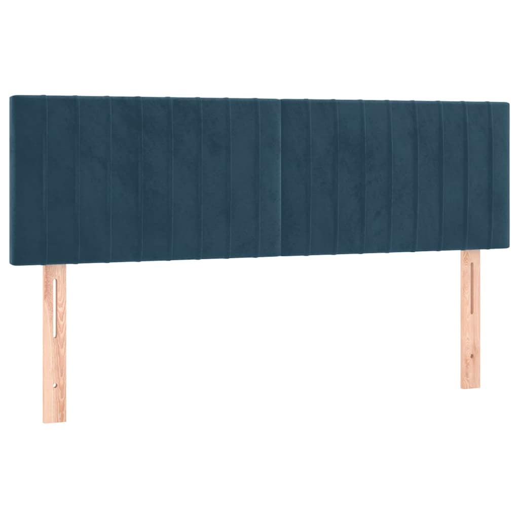 Testiera Blu Scuro 144x5x78/88 cm in Velluto | homemem39