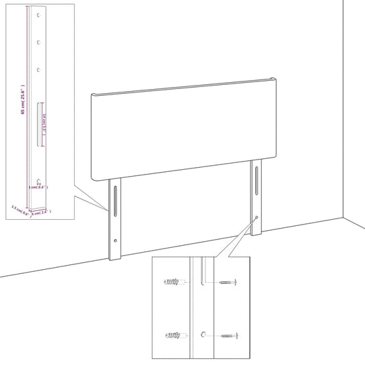Testiera Marrone Scuro 160x5x78/88 cm in Tessuto | homemem39