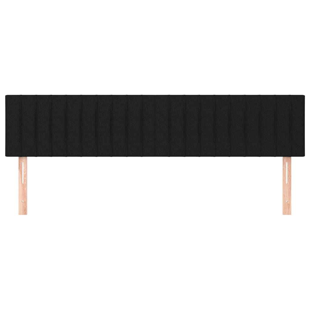 Testiera Nera 180x5x78/88 cm in Tessuto