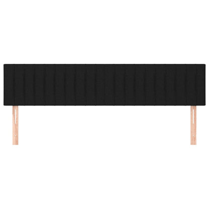 Testiera Nera 180x5x78/88 cm in Tessuto