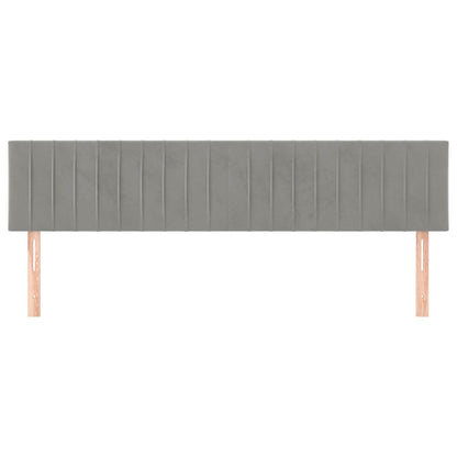 Testiera 2 pz Grigio Chiaro 90x5x78/88 cm in Velluto - homemem39