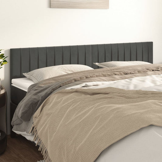 Testiera Grigio Scuro 180x5x78/88 cm in Velluto | homemem39