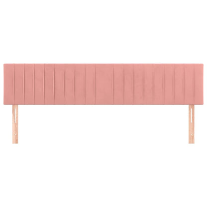Testiera Rosa 180x5x78/88 cm in Velluto