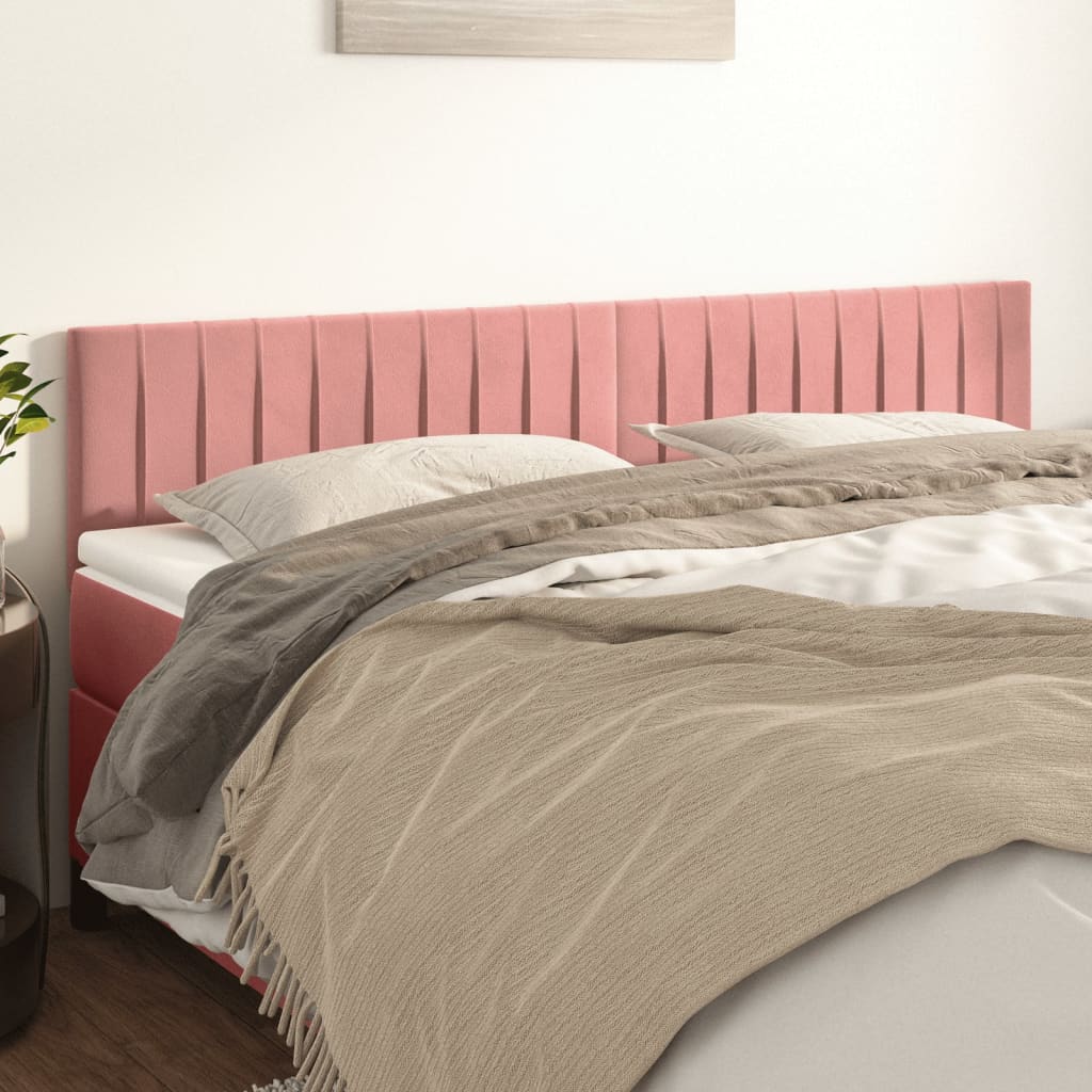 Testiera Rosa 180x5x78/88 cm in Velluto