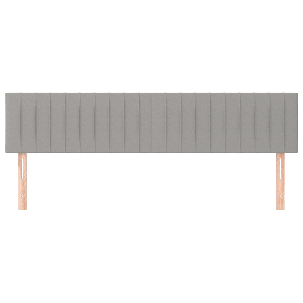 Testiera Grigio Chiaro 200x5x78/88 cm in Tessuto | homemem39