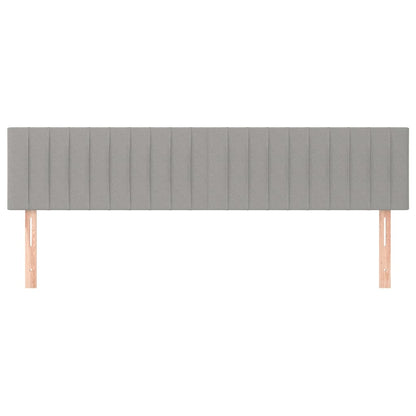 Testiera Grigio Chiaro 200x5x78/88 cm in Tessuto | homemem39