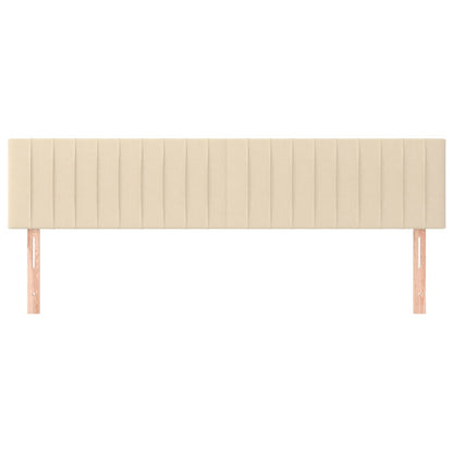 Testiera 2 pz Crema 100x5x78/88 cm in Tessuto - homemem39