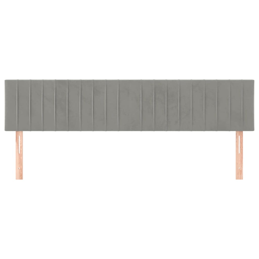 Testiere 2 pz Grigio Chiaro 100x5x78/88 cm in Velluto - homemem39