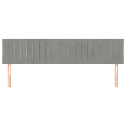 Testiere 2 pz Grigio Chiaro 100x5x78/88 cm in Velluto - homemem39