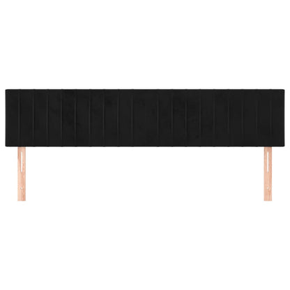 Testiere 2 pz Nere 100x5x78/88 cm in Velluto - homemem39