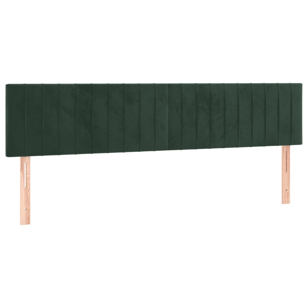 Testiere 2 pz Verde Scuro 100x5x78/88 cm in Velluto - homemem39
