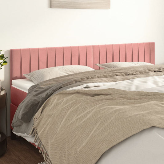 Testiera Rosa 200x5x78/88 cm in Velluto | homemem39