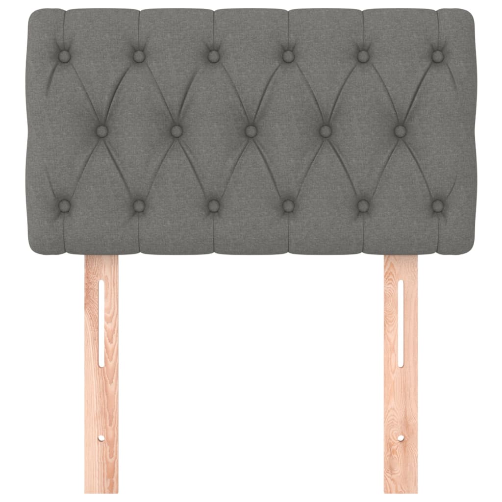 Testiera Grigio Scuro 80 x 7 x 78/88 cm in Tessuto - homemem39