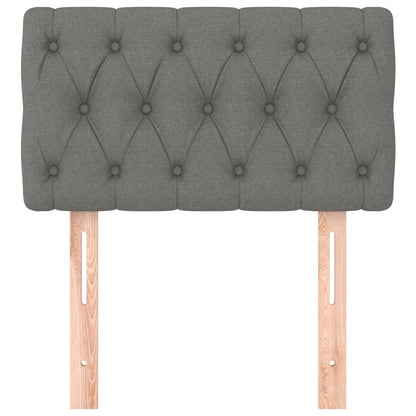 Testiera Grigio Scuro 80 x 7 x 78/88 cm in Tessuto - homemem39