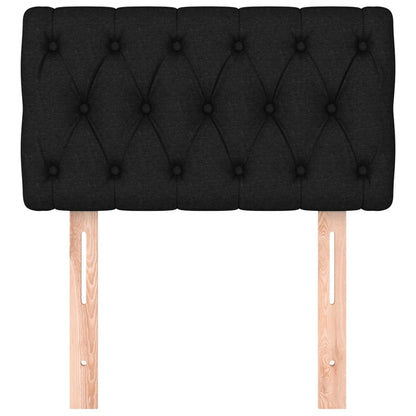 Testiera Nera 80 x 7 x 78/88 cm in Tessuto - homemem39