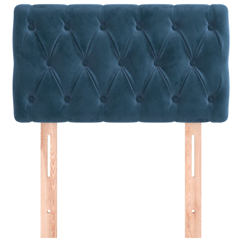 Testiera Blu Scuro 80x7x78/88 cm in Velluto - homemem39