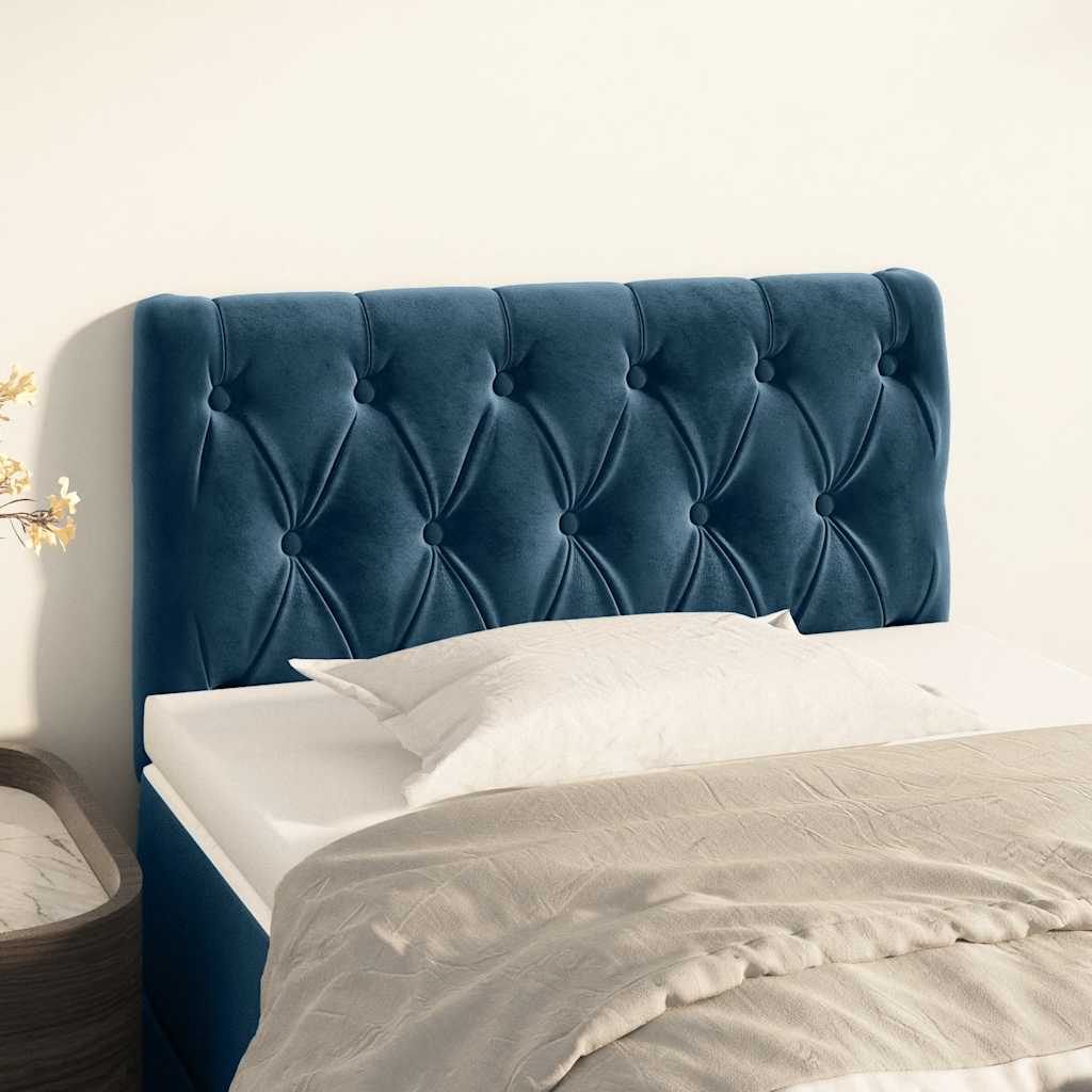 Testiera Blu Scuro 80x7x78/88 cm in Velluto | homemem39