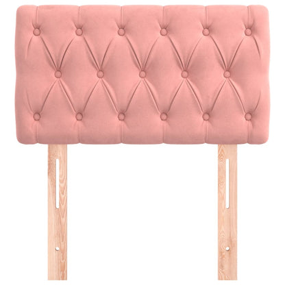 Testiera Rosa 80x7x78/88 cm in Tessuto - homemem39