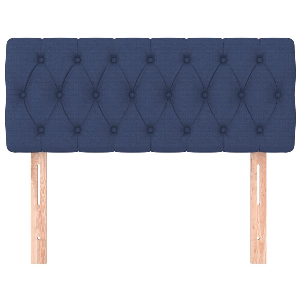 Testiera Blu 90 x 7 x 78/88 cm in Tessuto