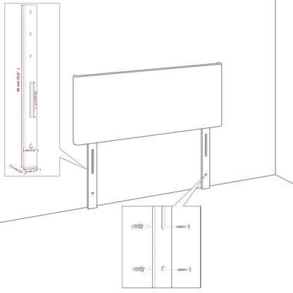 Testiere Grigio Chiaro 100x7x78/88 cm in Tessuto