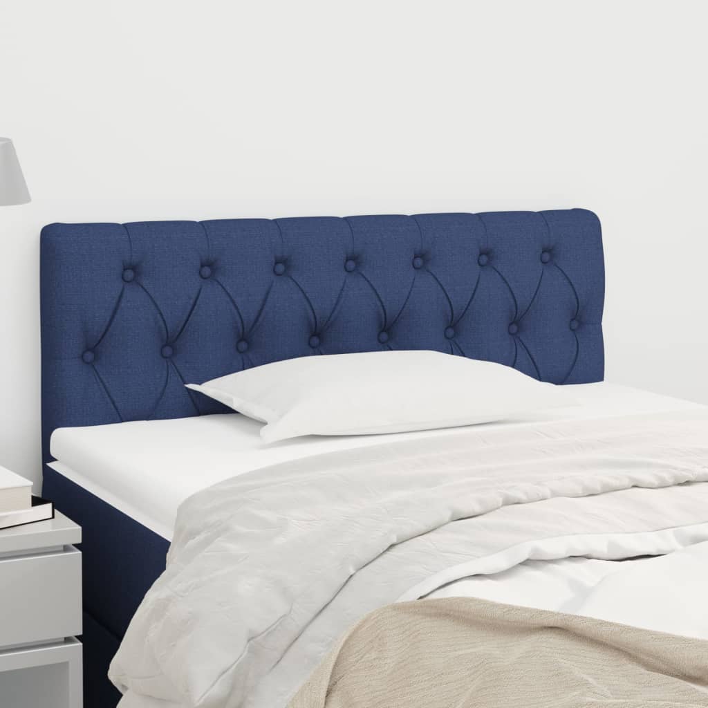 Testiera Blu 100 x 7 x 78/88 cm in Tessuto | homemem39
