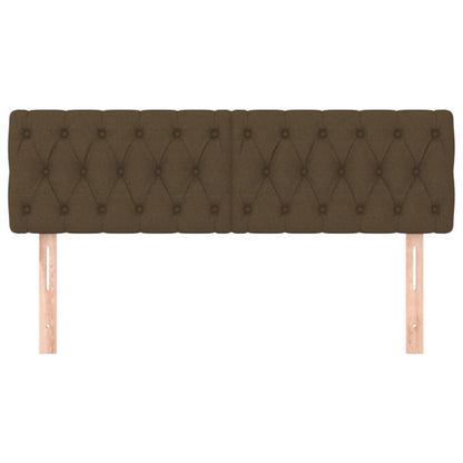 Testiera 2 pz Marrone Scuro 80 x 7 x 78/88 cm in Tessuto - homemem39