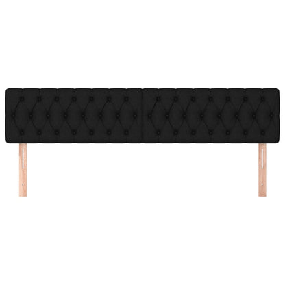 Testiera 2 pz Nera 90 x 7 x 78/88 cm in Tessuto - homemem39