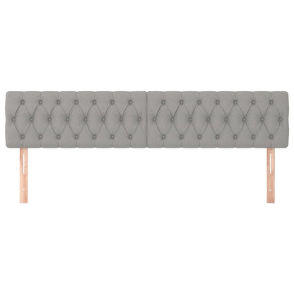 Testiere 2 pz Grigio Chiaro 100x7x78/88 cm in Tessuto - homemem39