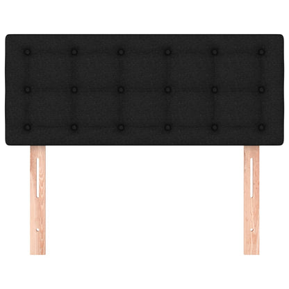 Testiera Nera 90x5x78/88 cm in Tessuto - homemem39