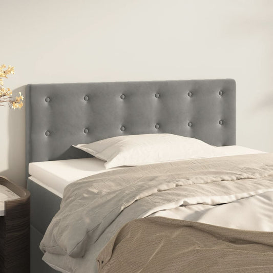 Testiera Grigio Chiaro 90x5x78/88 cm in Velluto | homemem39