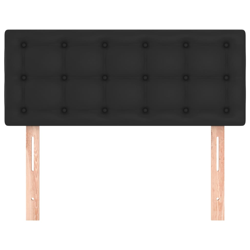 Testiera Nera 100x5x78/88 cm in Similpelle - homemem39