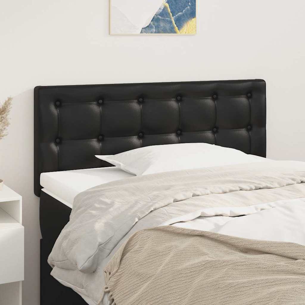 Testiera Nera 100x5x78/88 cm in Similpelle | homemem39