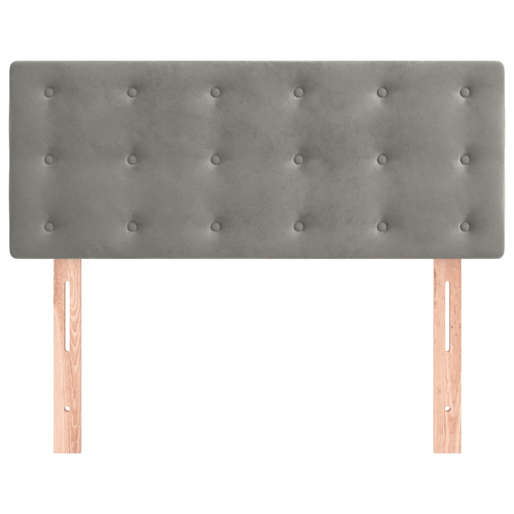 Testiera Grigio Chiaro 100x5x78/88 cm in Velluto - homemem39