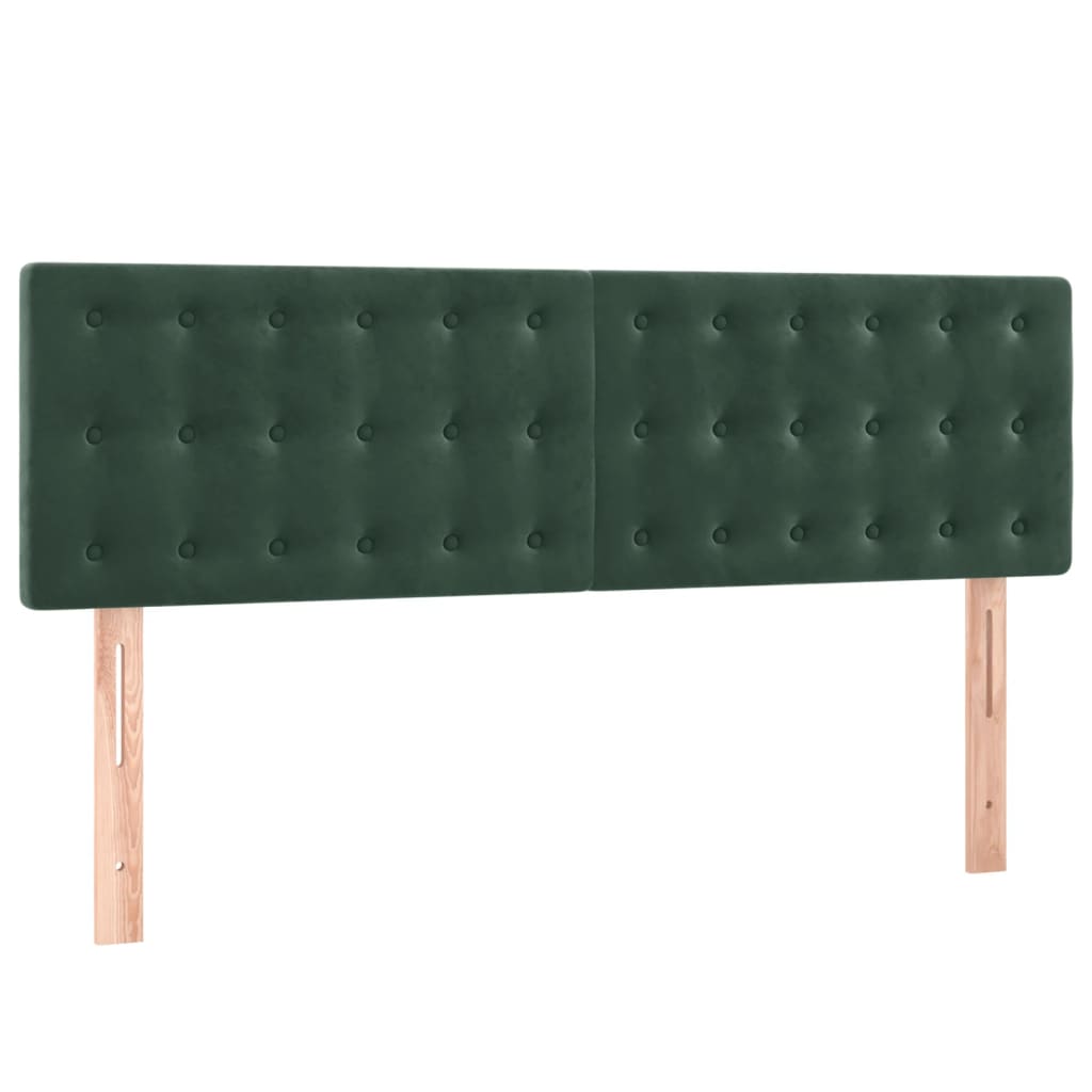 Testiere 2 pz Verde Scuro 72x5x78/88 cm in Velluto - homemem39