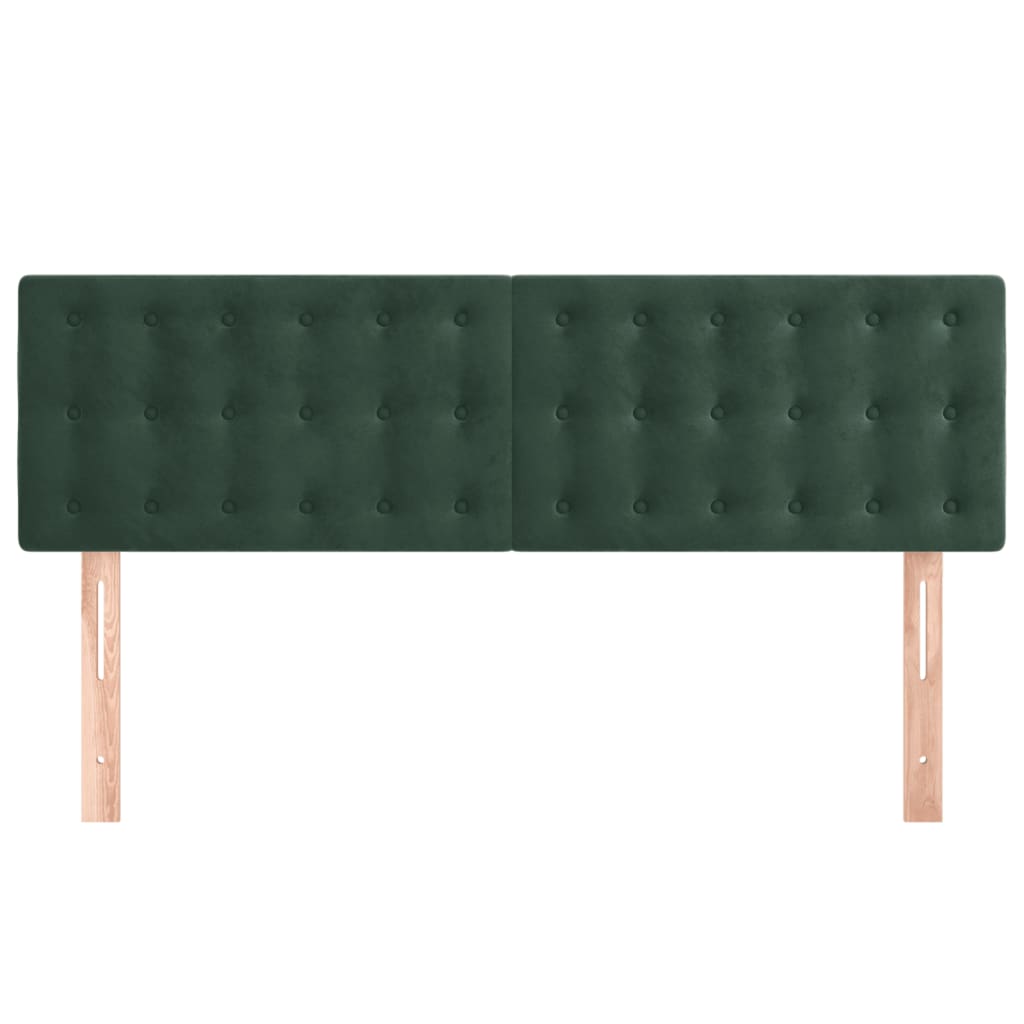 Testiere 2 pz Verde Scuro 72x5x78/88 cm in Velluto - homemem39