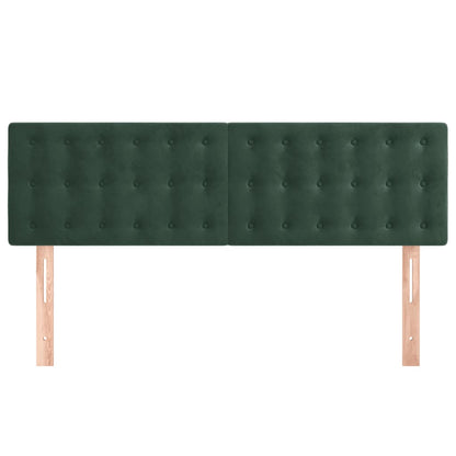 Testiere 2 pz Verde Scuro 72x5x78/88 cm in Velluto - homemem39