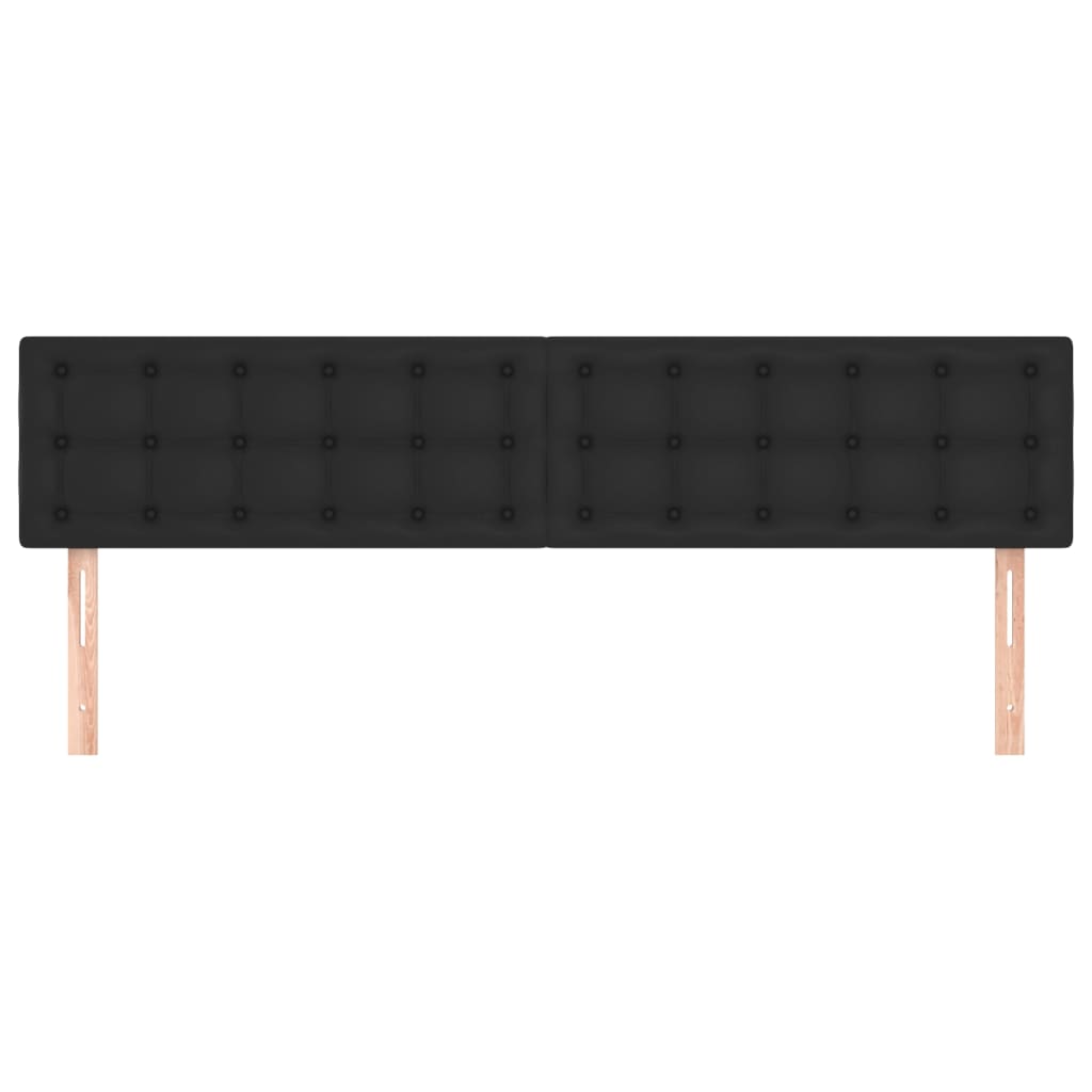 Testiera 2 pz Nero 90x5x78/88 cm in Similpelle - homemem39