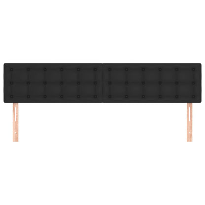 Testiera 2 pz Nero 90x5x78/88 cm in Similpelle - homemem39