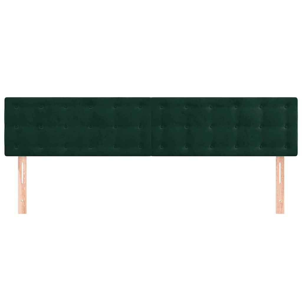 Testiera Verde Scuro 180x5x78/88 cm in Velluto | homemem39