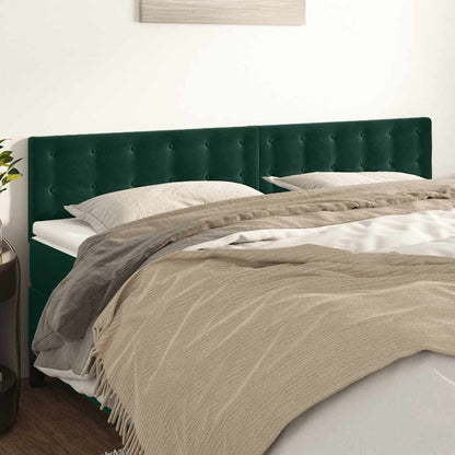 Testiera Verde Scuro 180x5x78/88 cm in Velluto | homemem39