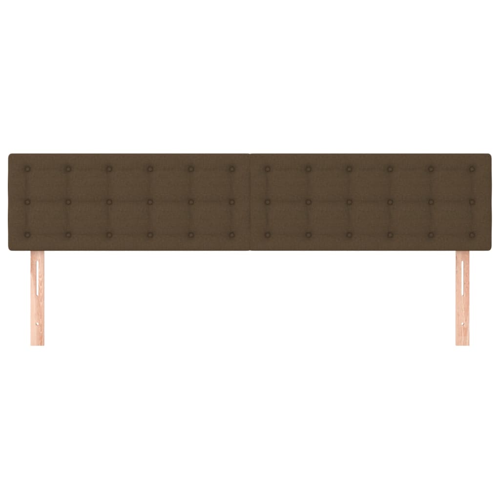 Testiera Marrone Scuro 200x5x78/88 cm in Tessuto | homemem39