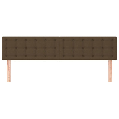 Testiera Marrone Scuro 200x5x78/88 cm in Tessuto | homemem39