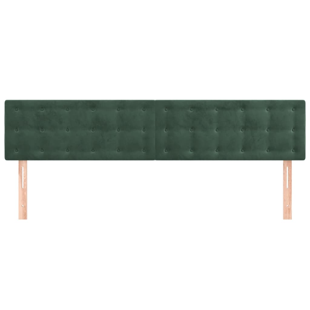 Testiere 2 pz Verde Scuro 100x5x78/88 cm in Velluto - homemem39