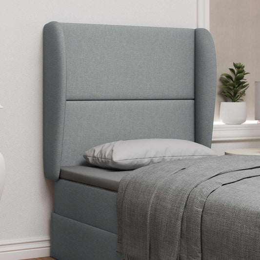 Orecchia della Testata Grigio chiaro 80 x 23 x 6 cm Tessuto | homemem39