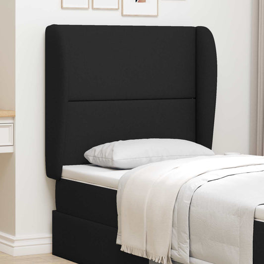 Orecchia della Testata Nero 80 x 23 x 6 cm Tessuto | homemem39